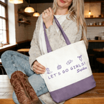 Personalized Let's Go Girls Large Capacity Tote Bag with Name Daily Use Girls Trip Bachelorette Party Gift for Girl Bridesmaid