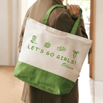 Personalized Let's Go Girls Large Capacity Tote Bag with Name Daily Use Girls Trip Bachelorette Party Gift for Girl Bridesmaid