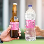 Personalised Class of 2026 Cartoon Graduate Water Bottle Label with Name School Year Graduation Party Gift for Graduates