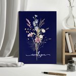 Personnalisé Vintage Elegant Wildflower Bouquet A5 Journal Notebook with Name Birthday Mother's Day Gift for Woman Family Friends