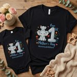 Spersonalizowana koszulka dla niemowląt Flower Heart Cute Animal Mama 100% bawełna Body niemowlęce Dopasowany strój z imionami 1. prezent na Dzień Matki dla mamy niemowlęcia
