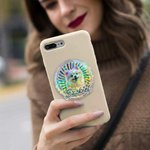Personalized Cute Pet Photo Acrylic Phone Grip with Expanding Kickstand and Name Daily Use Birthday Gift for Pet Lovers