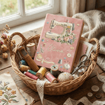 Personalised Vintage Sewing Machine Pattern Name A5 A6 PU Leather Notebook Daily Use Birthday Gift for Sewers Women