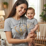 Personalizado Animales Lindos Corona de Corazones 100% Algodón Body de Bebé Camiseta a Juego con Nombres Primer Regalo del Día de la Madre para Recién Nacido Nueva Mamá