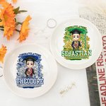 Personligt Grattis Tecknad karaktär Keramiskt smyckesfat med namn och år Graduation Present för akademiker