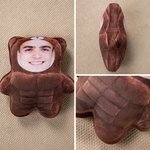 Personalised Funny Face Photo Design Muscle Bear Plush Toy Pillow Home Decor Anniversary Gift for Couple Friend
