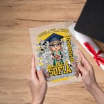 Personalised Congratulations You Did It Cartoon Character Acrylic Plaque with Name and Year School Graduation Keepsake Birthday Gift for Graduates