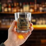 Personalisierte LKW-Muster 10 oz Whiskey Glas mit Namen tägliches Trinken Geburtstagsgeschenk für LKW-Fahrer Ehemann