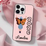 Spersonalizowane etui na telefon iPhone z imieniem i nazwiskiem oraz rokiem ukończenia studiów Prezent urodzinowy dla absolwentek