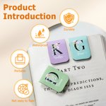 Segnalibro magnetico personalizzato in pelle PU con iniziale floreale e nome Regalo di compleanno per gli amanti dei libri