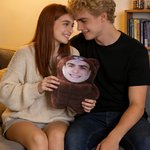 Personalised Funny Face Photo Design Muscle Bear Plush Toy Pillow Home Decor Anniversary Gift for Couple Friend