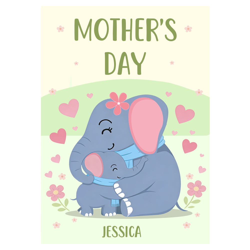 Elephant Hug Mother’s Day Ecard
