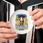 Personligt Grattis Tecknad karaktär Keramiskt smyckesfat med namn och år Graduation Present för akademiker
