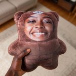 Personalised Funny Face Photo Design Muscle Bear Plush Toy Pillow Home Decor Anniversary Gift for Couple Friend