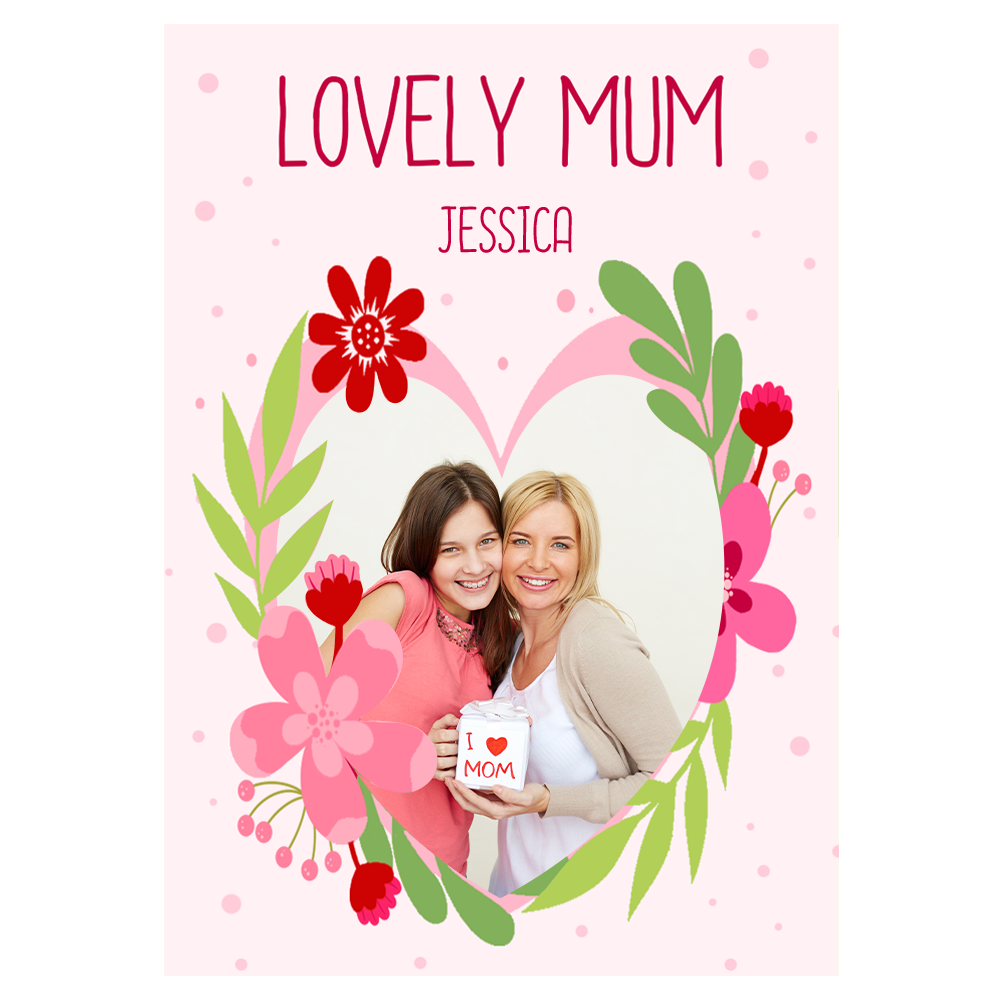 Floral Heart Frame Mother’s Day Ecard