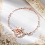 Personalizada Graduación Cap Corazón Zircon Collar Pulsera con Nombre Regalo de Graduación para Ella