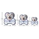 Personalized Heart Dog Bone Wooden Photo Car Visor Clip with Name and Date Car Accessory Pet Loss Memorial Gift for Pet Owner Lover