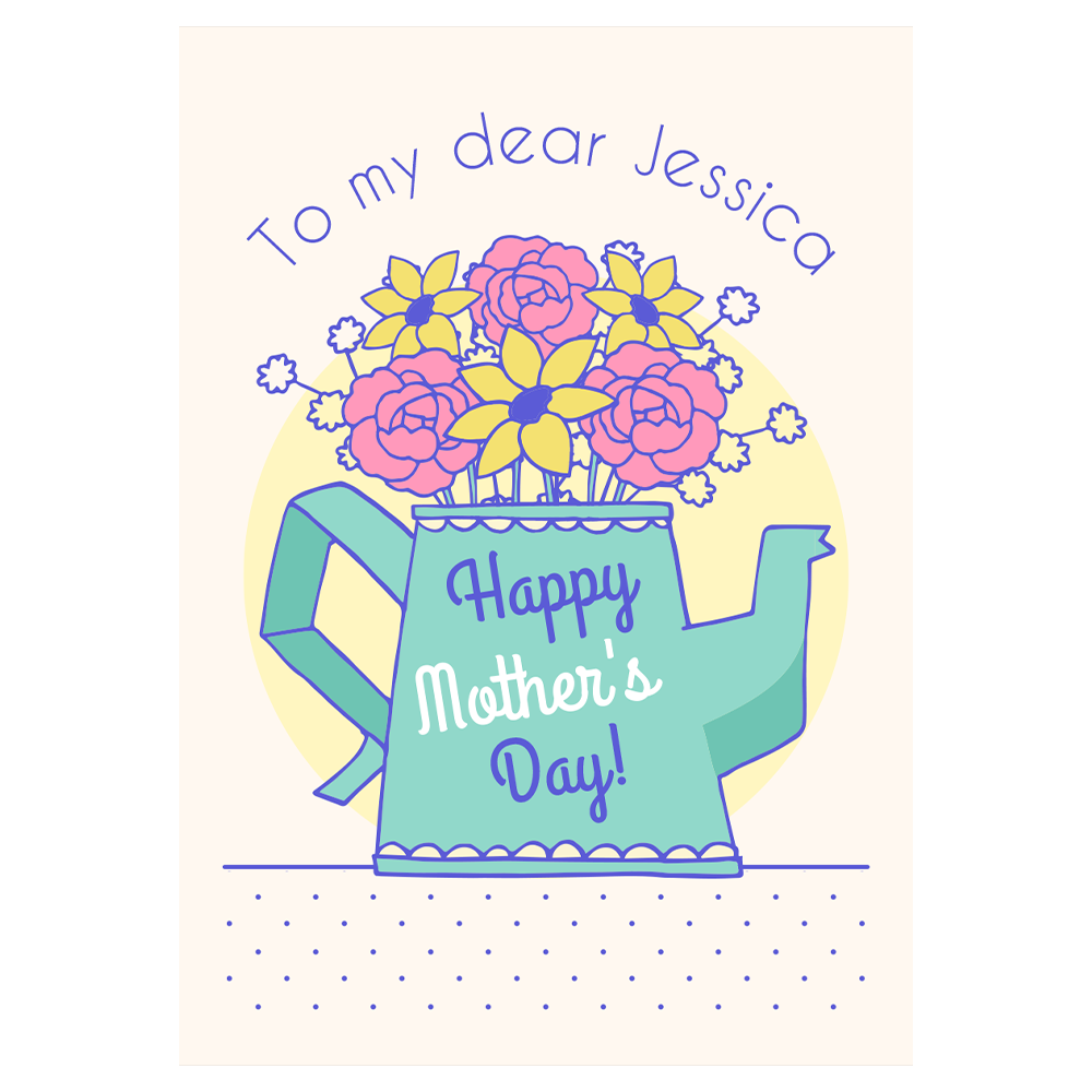 Floral Watering Can Mother’s Day Ecard