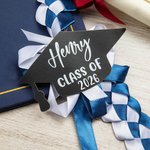 Personalisierte Graduierung Band Spitze geflochtene Halskette mit Graduierung Kappe Dekoration
