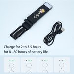 Personalisierte Geburt Blume Wiederaufladbare LED Buch Licht Clip mit Namen Lesen Zubehör Geburtstag Muttertag Geschenk für Bookworm Student