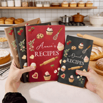Personalized Recipes Cake A5 A6 PU Leather Notebook with Name Daily Use Birthday Gift for Baker Baking Enthusiast