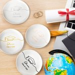 Gorro de Graduación Personalizado Plato de Cerámica con Nombre y Texto Clase de 2026 Regalo de Graduación para Mujeres Graduadas