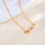 Personalized 1-6 Family Birthstones Necklace Dainty Jewellery Birthday Anniversary Mother's Day Gift for Mom Grandma Family