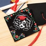 Cadeau de fin d'études personnalisé en forme de fleur pour fille forte avec le nom de la classe 2025 Cadeau de fin d'études pour les diplômés