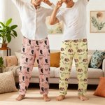 Personligt tassavtryck morot husdjur foto mjuk hudvänlig pyjamasbyxor med namn födelsedagspresent för familj vänner husdjursälskare