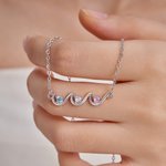Personalized 1-6 Family Birthstones Necklace Dainty Jewellery Birthday Anniversary Mother's Day Gift for Mom Grandma Family