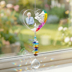 Personalized Butterfly Photo Acrylic Window Hanging Suncatcher with Name Text and Year Anniversary Sympathy Gift for Loss of Love Dad Mom