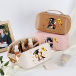 Personalisierte wasserdichte Bachelor-Hut Initial Make-up-Tasche mit Namen Reisezubehör Graduierung Klasse von 2026 Geschenk für Absolventen