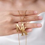 Personalized Double Initials Names Necklace Dainty Jewelry Wedding Birthday Anniversary Mother's Day Gift for Women