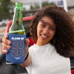 Personalizado Multicolor 12oz-16oz Beer Can Sleeve Hugger Cooler con Nombre Set de 12 Regalo de Graduación para Graduados