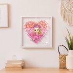 Personalized Cartoon Graduate Love Paper Flower Shadow Box Frame with Name Home Decor Graduation Keepsake Gift for Women