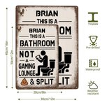 Personnalisé Funny This Is A Bathroom Not An Internet Cafe Vintage Metal Sign Farmhouse Washroom Wall art Decor Housewarming Gift for Him Husband Dad