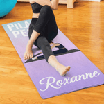 Personalisierte Cartoon Pilates Charakter Farbverlauf Pilates Handtuch mit Namen Sport Zubehör Geburtstag Fitness Geschenk für Pilates-Liebhaber