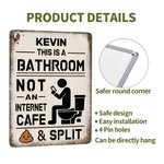 Personnalisé Funny This Is A Bathroom Not An Internet Cafe Vintage Metal Sign Farmhouse Washroom Wall art Decor Housewarming Gift for Him Husband Dad