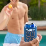 Personalizado Multicolor 12oz-16oz Beer Can Sleeve Hugger Cooler con Nombre Set de 12 Regalo de Graduación para Graduados