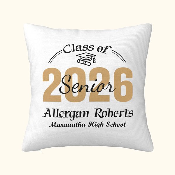 Personalizada Clase de 2026 Senior Orgullo de Graduación Funda de Almohada de Graduación Ceremonia de Regalo para Amigos Adolescentes