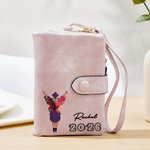 Portefeuille en cuir PU avec nom et année Cadeau de fin d'études pour les femmes diplômées