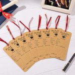 Personalized Graduation Wishes Card Tags with Ribbon Name and Year Set of 8 Party Decor Graduation Gift for Graduates