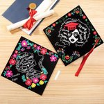 Cadeau de fin d'études personnalisé en forme de fleur pour fille forte avec le nom de la classe 2025 Cadeau de fin d'études pour les diplômés