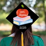 Cadeau de fin d'études pour les enseignants Diplômés Décoration de chapeau de fin d'études avec diplôme et année
