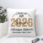 Personalizada Clase de 2026 Senior Orgullo de Graduación Funda de Almohada de Graduación Ceremonia de Regalo para Amigos Adolescentes