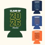 Personalizado Multicolor 12oz-16oz Beer Can Sleeve Hugger Cooler con Nombre Set de 12 Regalo de Graduación para Graduados