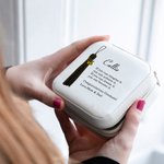 Personalisierte Klasse von 2026 Quaste Muster Lederschmuck Box mit Namen und Wunsch Nachricht Portable Reise Accessoire Graduierung Geschenk für Absolventen