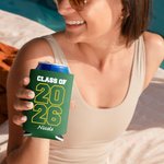 Personalizado Multicolor 12oz-16oz Beer Can Sleeve Hugger Cooler con Nombre Set de 12 Regalo de Graduación para Graduados