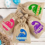 Personalisierte niedliche Kaninchenohr Dinosaurier Drawstring Geschenk Tasche mit Namen Ostern Jagd Party Geschenk für Jungen Mädchen