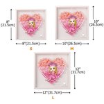 Personalized Cartoon Graduate Love Paper Flower Shadow Box Frame with Name Home Decor Graduation Keepsake Gift for Women
